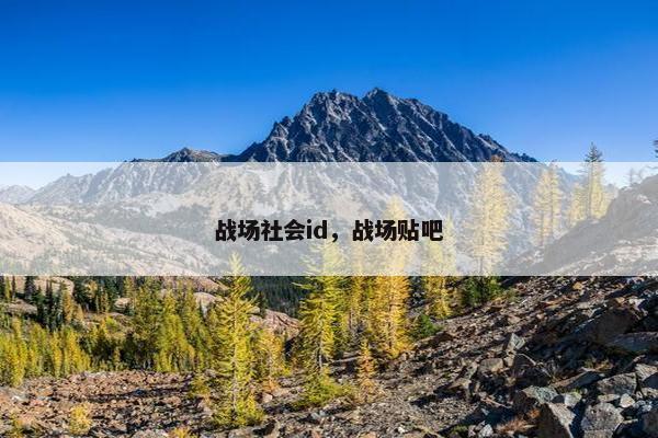 战场社会id，战场贴吧