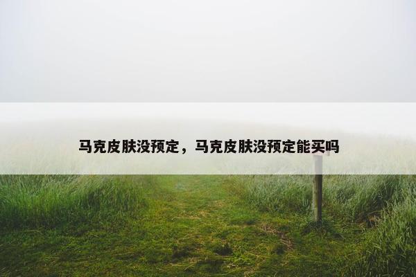 马克皮肤没预定，马克皮肤没预定能买吗