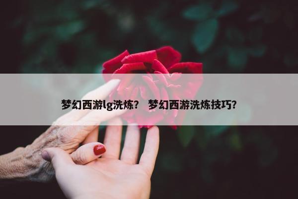 梦幻西游lg洗炼？ 梦幻西游洗炼技巧？