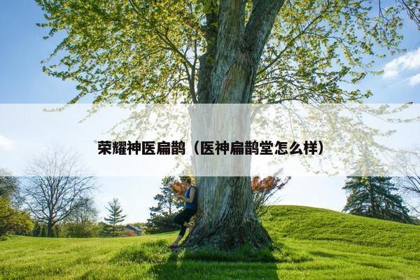 荣耀神医扁鹊（医神扁鹊堂怎么样）