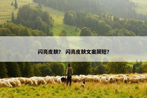 闪亮皮肤？ 闪亮皮肤文案简短？