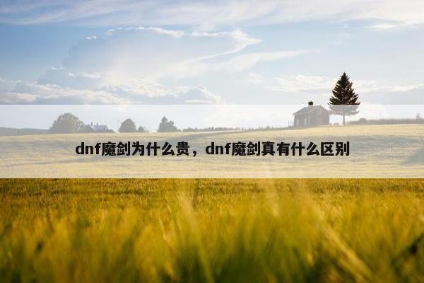 dnf魔剑为什么贵，dnf魔剑真有什么区别