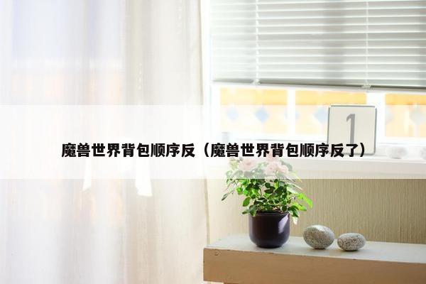 魔兽世界背包顺序反（魔兽世界背包顺序反了）