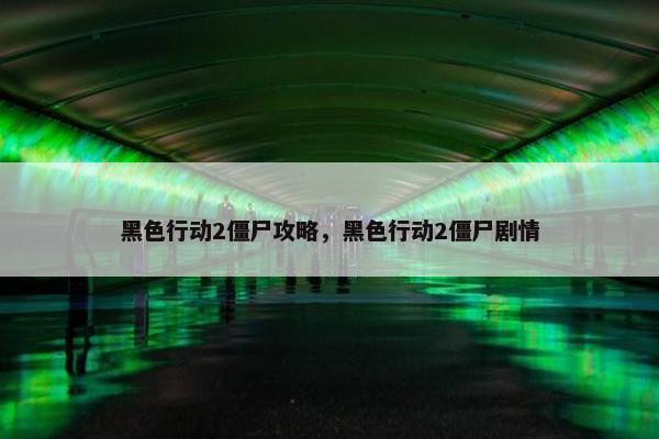 黑色行动2僵尸攻略，黑色行动2僵尸剧情