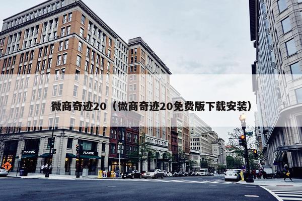 微商奇迹20（微商奇迹20免费版下载安装）