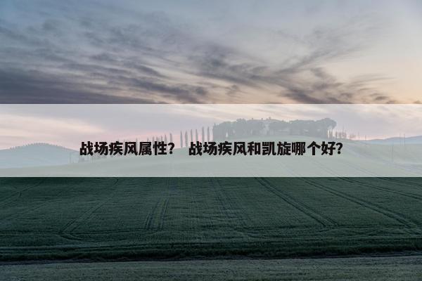 战场疾风属性？ 战场疾风和凯旋哪个好？