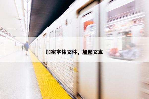 加密字体文件，加密文本
