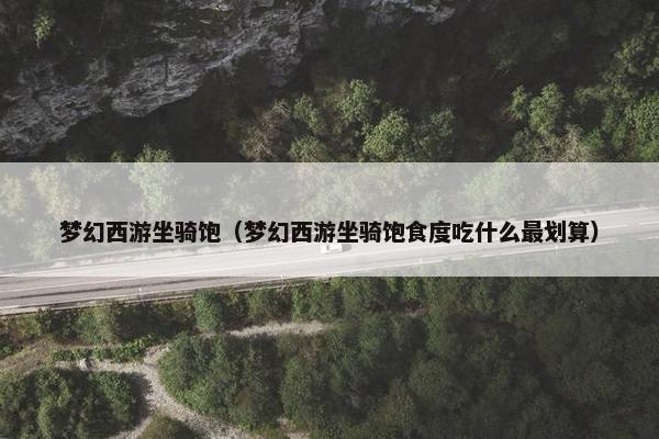 梦幻西游坐骑饱（梦幻西游坐骑饱食度吃什么最划算）