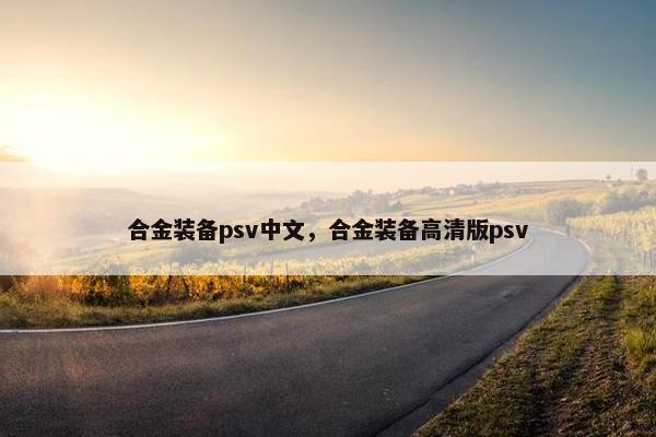 合金装备psv中文，合金装备高清版psv