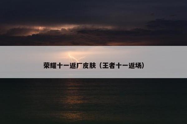 荣耀十一返厂皮肤（王者十一返场）