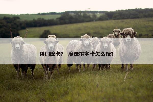 拼词摩卡？ 魔法拼字卡怎么玩？