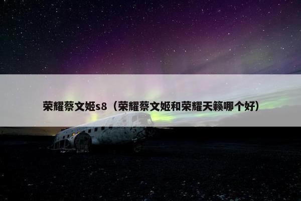 荣耀蔡文姬s8（荣耀蔡文姬和荣耀天籁哪个好）