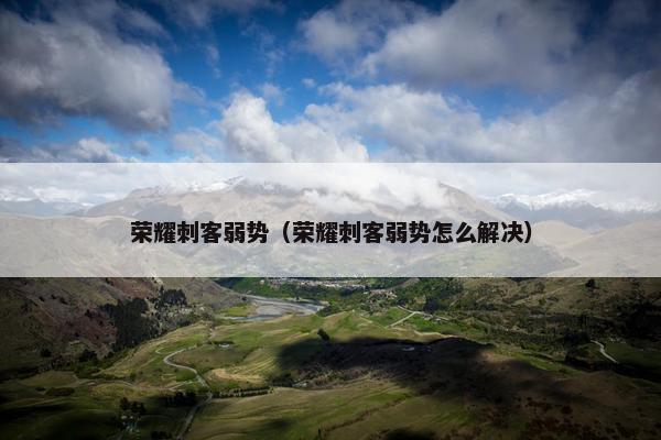 荣耀刺客弱势（荣耀刺客弱势怎么解决）