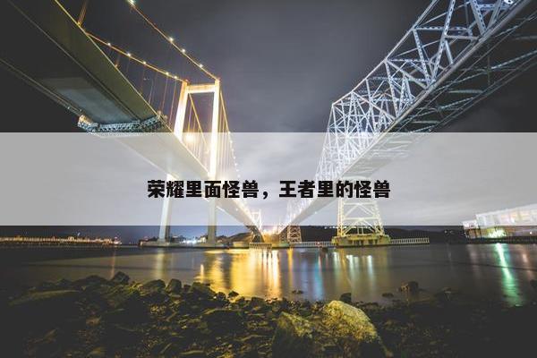 荣耀里面怪兽，王者里的怪兽