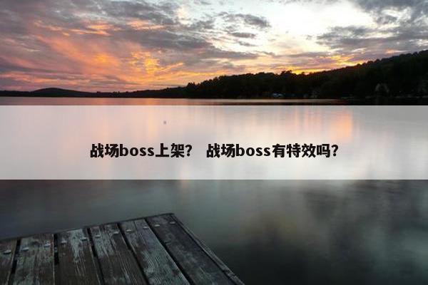 战场boss上架？ 战场boss有特效吗？