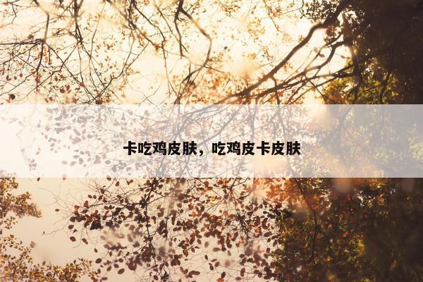 卡吃鸡皮肤，吃鸡皮卡皮肤