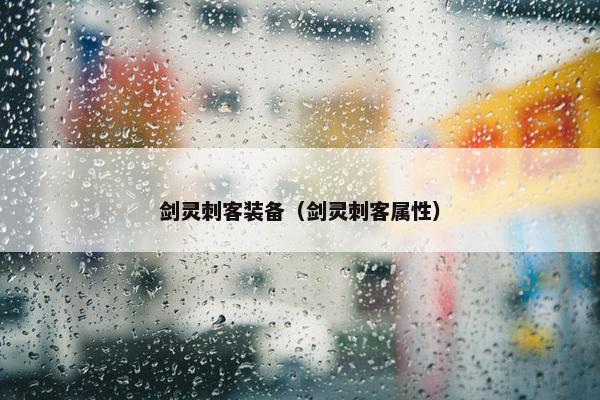 剑灵刺客装备（剑灵刺客属性）