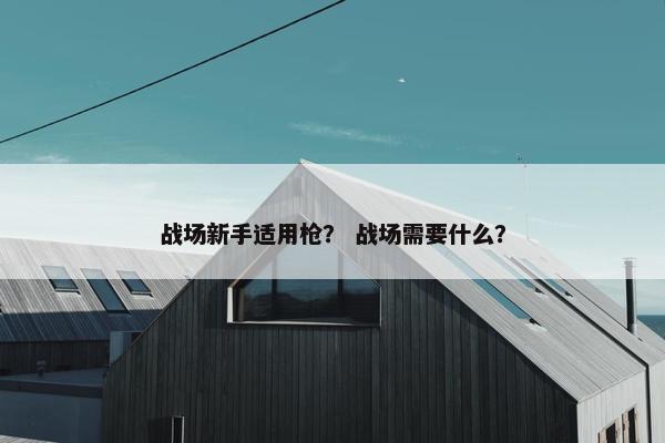 战场新手适用枪？ 战场需要什么？