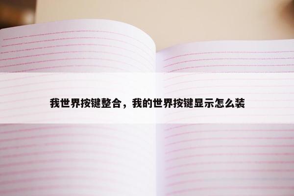 我世界按键整合，我的世界按键显示怎么装