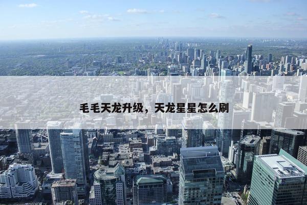 毛毛天龙升级，天龙星星怎么刷