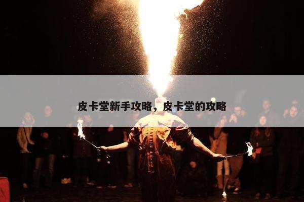 皮卡堂新手攻略，皮卡堂的攻略