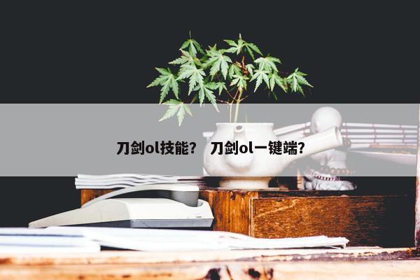 刀剑ol技能？ 刀剑ol一键端？