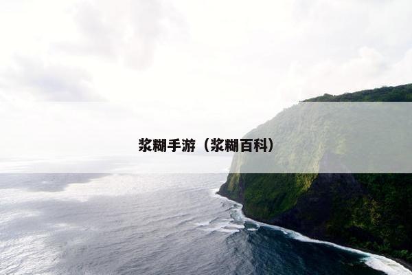 浆糊手游（浆糊百科）