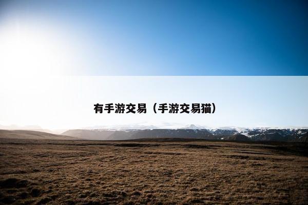 有手游交易（手游交易猫）
