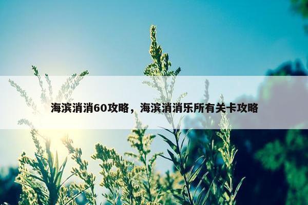海滨消消60攻略，海滨消消乐所有关卡攻略