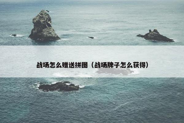 战场怎么赠送拼图（战场牌子怎么获得）