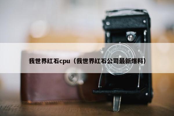 我世界红石cpu（我世界红石公司最新爆料）