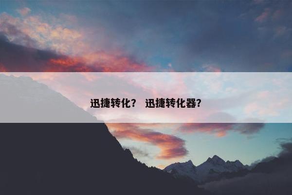 迅捷转化？ 迅捷转化器？