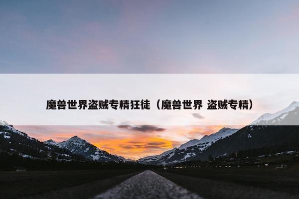 魔兽世界盗贼专精狂徒（魔兽世界 盗贼专精）
