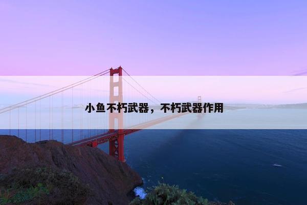 小鱼不朽武器，不朽武器作用
