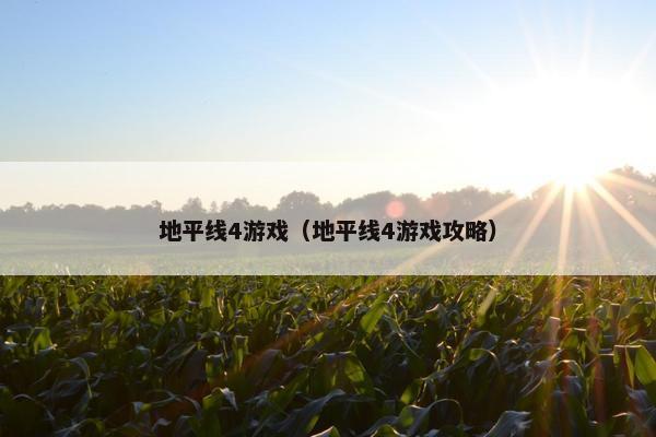 地平线4游戏（地平线4游戏攻略）