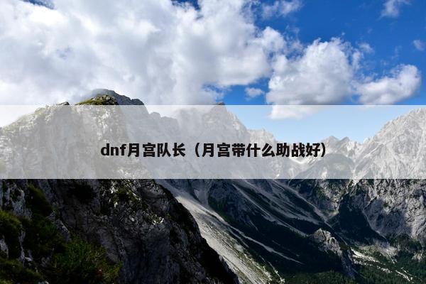 dnf月宫队长（月宫带什么助战好）