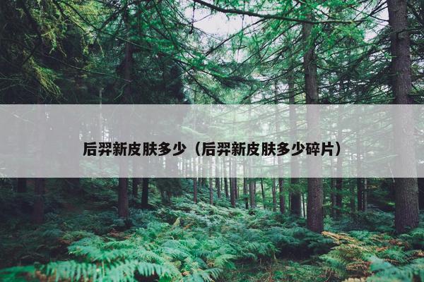 后羿新皮肤多少（后羿新皮肤多少碎片）