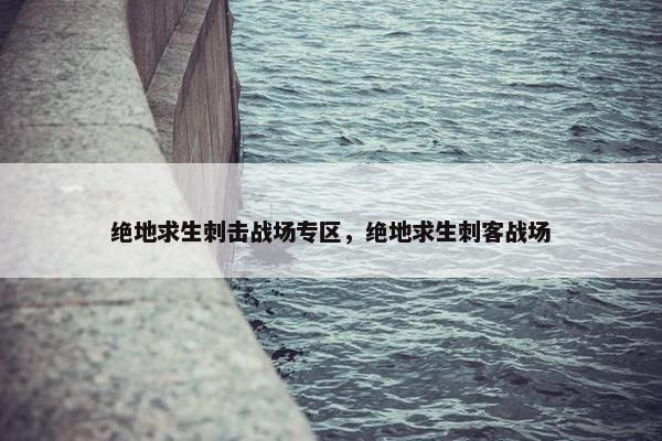 绝地求生刺击战场专区，绝地求生刺客战场