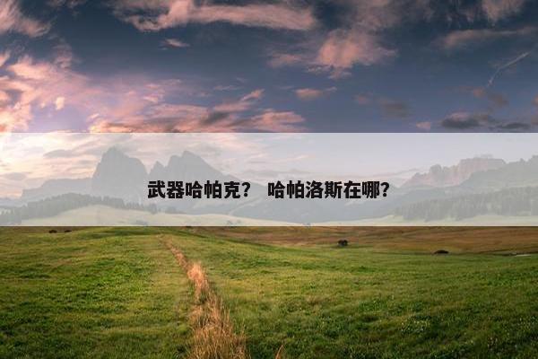武器哈帕克？ 哈帕洛斯在哪？
