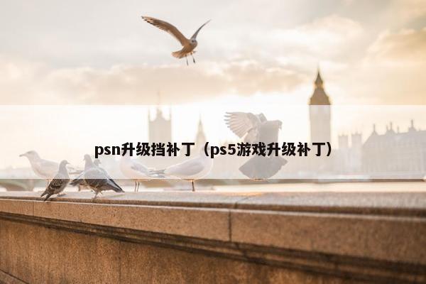 psn升级挡补丁（ps5游戏升级补丁）