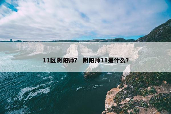 11区阴阳师？ 阴阳师11是什么？