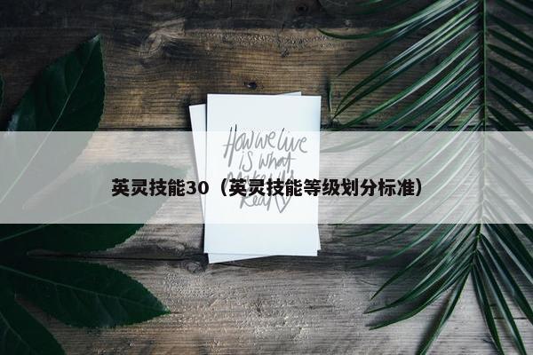 英灵技能30（英灵技能等级划分标准）