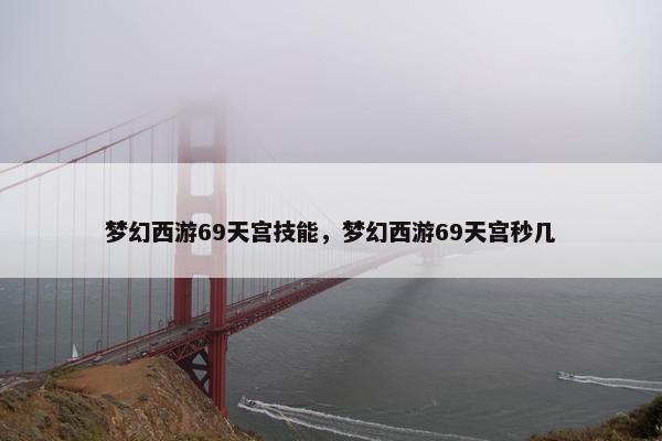 梦幻西游69天宫技能，梦幻西游69天宫秒几