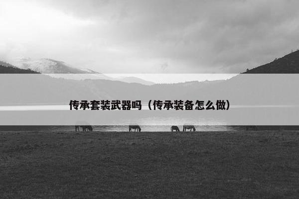 传承套装武器吗（传承装备怎么做）