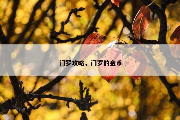门罗攻略，门罗的金币