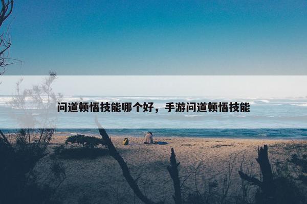 问道顿悟技能哪个好，手游问道顿悟技能