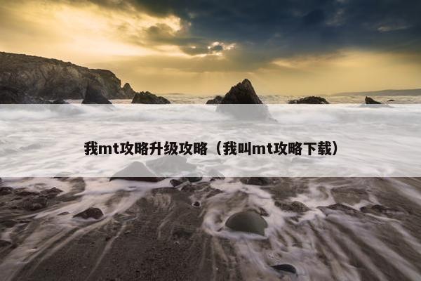 我mt攻略升级攻略（我叫mt攻略下载）