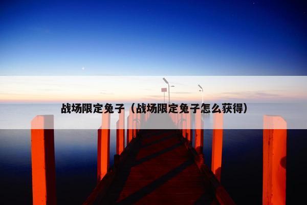 战场限定兔子（战场限定兔子怎么获得）