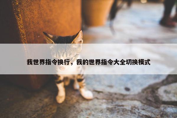 我世界指令换行，我的世界指令大全切换模式