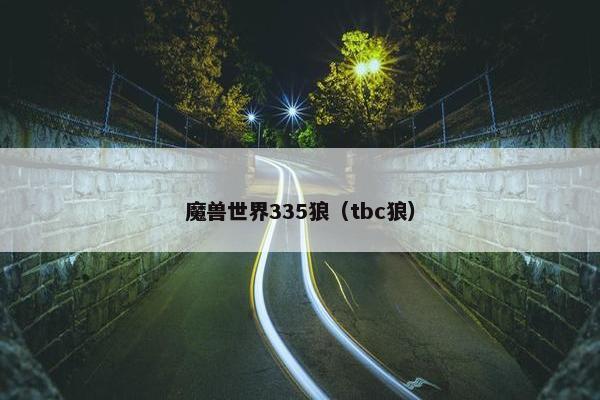魔兽世界335狼（tbc狼）